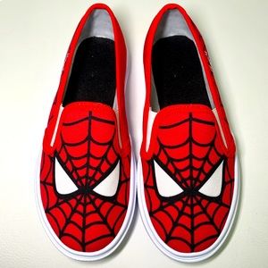 Boys Shoes Spider Man Slip On skate Shoes